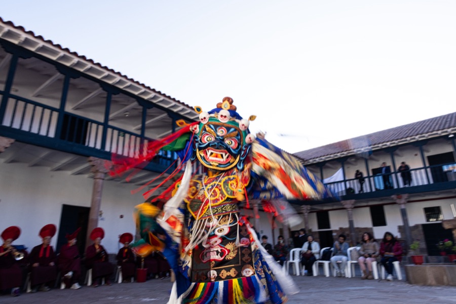 Ceremonial dance at the Camino del Sol