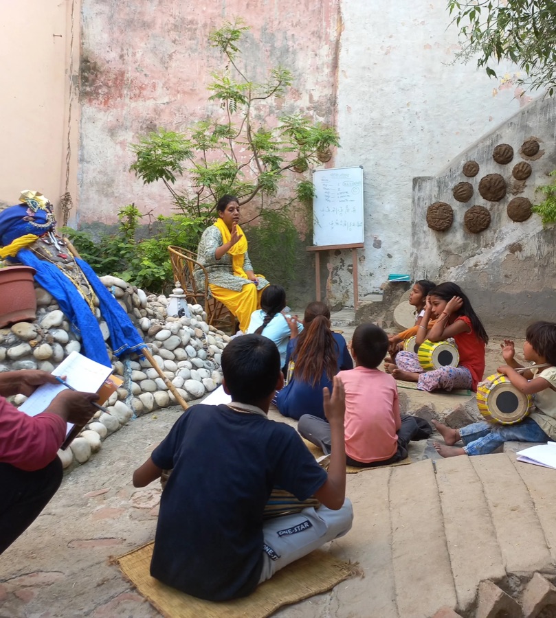 Children learning at the sanctuary